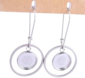 img 3 attached to Reidgaller Stainless Cabochon Earrings Accessories