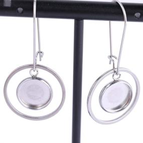 img 4 attached to Reidgaller Stainless Cabochon Earrings Accessories