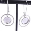reidgaller stainless cabochon earrings accessories logo