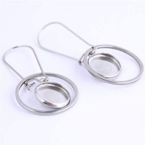img 2 attached to Reidgaller Stainless Cabochon Earrings Accessories