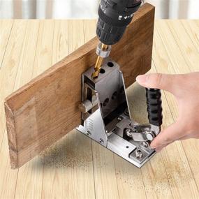 img 2 attached to 🔧 Adhome All-Metal Pocket Hole Jig Kit - Professional Pocket Screw Jig Set with Holes Jig, Square Driver Bit, Hex Wrench, Depth Stop Collar, Step Drill Bit, Wooden Plugs, and Screws