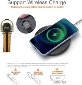 img 1 attached to Loop Phone Holder Strap For Finger Grip With Inbuilt Car Magnet Mount And Ring Kickstand Phone Finger Holder Gripper For Back Of Phone Case Support Wireless Charging &Amp Portable Audio & Video in MP3 & MP4 Player Accessories