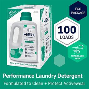 img 3 attached to Revolutionary HEX Performance Eco Package Liquid Laundry Detergent: Fragrance-Free & 🌱 Concentrated Formula, Ideal for Activewear with Eco-Friendly Design - Cleans 100 Loads