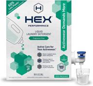 revolutionary hex performance eco package liquid laundry detergent: fragrance-free & 🌱 concentrated formula, ideal for activewear with eco-friendly design - cleans 100 loads logo