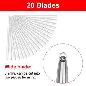 img 3 attached to 🖋️ Adecco LLC Hair Razor Pen - Hair Tattoo Trimming Styling Tool for Face, Eyebrow Shaping, and Beard Grooming - Upgraded Fourth Generation Engraved Pen Including 20 Blades - New Arrival for DIY Hair Styling and Eyebrow Shaping (Pen with Blade)