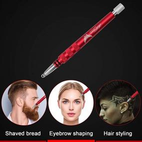 img 1 attached to 🖋️ Adecco LLC Hair Razor Pen - Hair Tattoo Trimming Styling Tool for Face, Eyebrow Shaping, and Beard Grooming - Upgraded Fourth Generation Engraved Pen Including 20 Blades - New Arrival for DIY Hair Styling and Eyebrow Shaping (Pen with Blade)