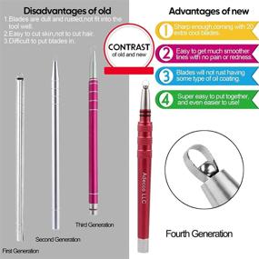 img 2 attached to 🖋️ Adecco LLC Hair Razor Pen - Hair Tattoo Trimming Styling Tool for Face, Eyebrow Shaping, and Beard Grooming - Upgraded Fourth Generation Engraved Pen Including 20 Blades - New Arrival for DIY Hair Styling and Eyebrow Shaping (Pen with Blade)