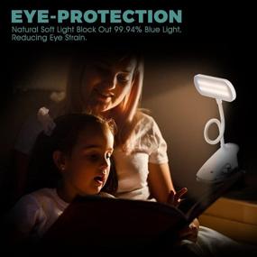 img 2 attached to 📚 Enhance Your Reading Experience with the Clip On Reading Light: Eye Protect Lamp with Large Lighting Area, 5 Color & Brightness Options, 36 LED Clip Lamp for Bed, Desk and More! USB Rechargeable Touch Night Light Clip-On.