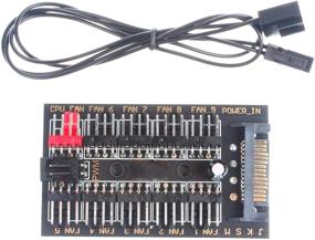 img 3 attached to 🔌 10-Channel PC Fan PWM Hub with SATA Power Supply - Enhanced Temperature Control for 3Pin and 4Pin Fans