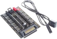 🔌 10-channel pc fan pwm hub with sata power supply - enhanced temperature control for 3pin and 4pin fans logo