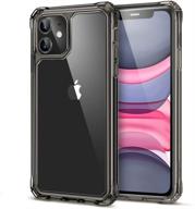 📱 esr air armor series iphone 11 case - shock-absorbing scratch-resistant military grade protection - hard pc + flexible tpu frame - 6.1-inch - transparent black logo