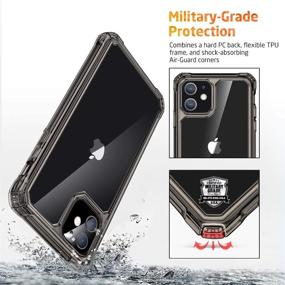 img 3 attached to Чехол ESR Air Armor Series для iPhone 11 - ударопоглощающая защита с военным классом защиты от царапин - жесткий PC + гибкий TPU рамка - 6,1 дюйма - прозрачный черный