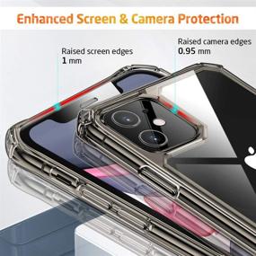 img 1 attached to 📱 ESR Air Armor Series iPhone 11 Case - Shock-Absorbing Scratch-Resistant Military Grade Protection - Hard PC + Flexible TPU Frame - 6.1-Inch - Transparent Black