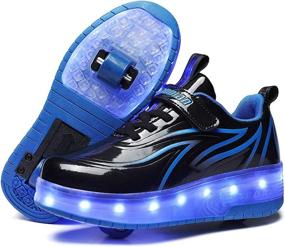 img 4 attached to 🕷️ BFOEL Spider Roller Skates: Light Up Shoes for Kids - USB Chargeable LED Sneakers, Perfect Gift for Birthdays and Holidays!