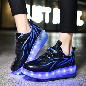 img 1 attached to 🕷️ BFOEL Spider Roller Skates: Light Up Shoes for Kids - USB Chargeable LED Sneakers, Perfect Gift for Birthdays and Holidays!