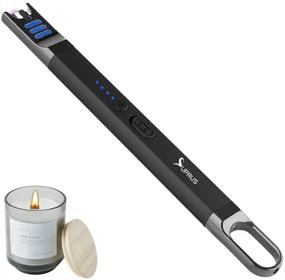 img 4 attached to 🕯️ Black SUPRUS Electric Arc Candle Lighter – USB Rechargeable, Windproof, Flameless Lighter with LED Light: Ideal for Candle, Camping, BBQ Cooking