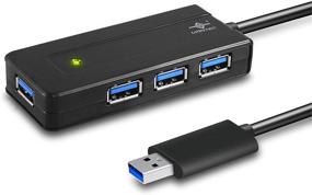 img 3 attached to Compact and Convenient: Vantec 4-Port USB 3.0 Bus-Powered Travel Hub (UGT-MH400U3),Black