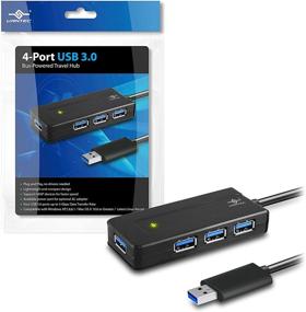 img 2 attached to Compact and Convenient: Vantec 4-Port USB 3.0 Bus-Powered Travel Hub (UGT-MH400U3),Black