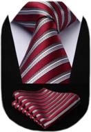 hisdern handkerchief: elevate your style with classic stripe necktie & men's accessories in ties, cummerbunds & pocket squares logo