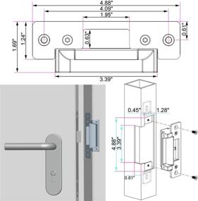 img 1 attached to UHPPOTE ANSI Standard Heavy Duty Electric Door Strike Lock - Fail-Secure or Fail-Safe - Adjustable for Access Control Cylindrical Locksets (12VDC Input Voltage)