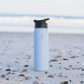 img 1 attached to 🌊 The Legacy Flask - 22oz Stainless Steel - Drop Forged - Double Wall Insulated - Vacuum Sealed - BPA FREE - Powder Coated - LEAK PROOF - ANTI SWEAT (Serenity): Stylish and Reliable Hydration on the Go