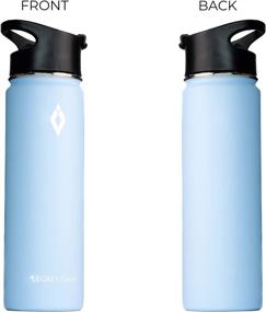 img 3 attached to 🌊 The Legacy Flask - 22oz Stainless Steel - Drop Forged - Double Wall Insulated - Vacuum Sealed - BPA FREE - Powder Coated - LEAK PROOF - ANTI SWEAT (Serenity): Stylish and Reliable Hydration on the Go