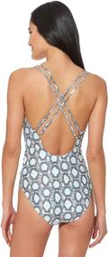 img 1 attached to 👙 Stylish and Sexy: Jessica Simpson Women's Strappy Plunging One-Piece Swimsuit