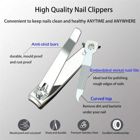 img 1 attached to Кусачки для ногтей Clipper Stainless Fingernail Effortless Clippers.