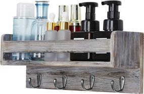 img 2 attached to 🔨 Hoanvi Wood Wall Mount Shelf: Organize Your Kitchen, Entryway, Nursery, and Bathroom with Rustic Charm