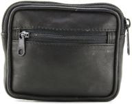 👛 stylish black natural leather coin purse: elegant and functional logo