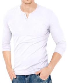 img 3 attached to 👕 KUYIGO Men's Casual Premium Lightweight Henley Clothing