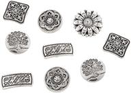 🌸 50pcs assorted mixed vintage metal flower buttons: ideal for crafts, sewing, coats, jeans, suits & diy projects logo