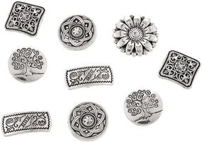 img 4 attached to 🌸 50Pcs Assorted Mixed Vintage Metal Flower Buttons: Ideal for Crafts, Sewing, Coats, Jeans, Suits & DIY Projects