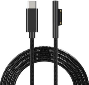 img 4 attached to 🔌 Sisyphy 5ft Metal Braided USB-C Charging Cable for Microsoft Surface Pro7 Go2 Pro6 5/4/3 Laptop3/2/1 - Compatible with 45W 15V3A USBC Charger Power Supply (Cable Only)