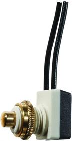 img 1 attached to 🎚️ RV Designer S751 Push Button Switch: 10 Amp On/Off SPST with 8 inch Leads - High Performance RV Switch for Easy Control