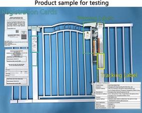 img 3 attached to 🚧 Дополнительная широкая детская ворота с дверью LuxAPP - на давление, металлическая ворота для лестниц и собак, регулируемая ширина 29"-51.5", высота 32".