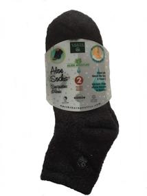 img 2 attached to 🧦 Earth Therapeutics Aloe Infused Black Socks (2 Pack)