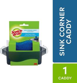 img 3 attached to 🧽 3M Blue Corner Sink Caddy with Non-Scratch Scrub Sponge - Save Counter Space, Scotch-Brite CTH-NS