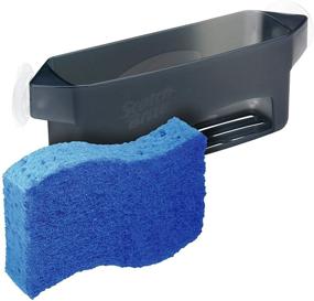 img 2 attached to 🧽 3M Blue Corner Sink Caddy with Non-Scratch Scrub Sponge - Save Counter Space, Scotch-Brite CTH-NS