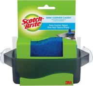 🧽 3m blue corner sink caddy with non-scratch scrub sponge - save counter space, scotch-brite cth-ns logo