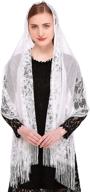 stunning chapel mantilla rectangular covering with delicate fringe - women's special occasion accessories logo