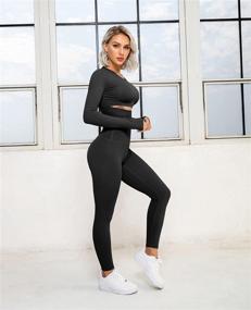 QINSEN Ribbed Workout Outfits for Women 2 Piece Seamless Sport Bra High  Waist Yoga Leggings Sets in 2023