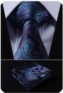 hisdern paisley floral jacquard necktie men's accessories logo