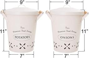 img 2 attached to 🏺 Set of 2 Extra Large Kitchen Canisters – Ideal for Pantry Organization, Vegetable Storage Bins, Onion Saver, Potato Bin, and Food Storage Container with Lid