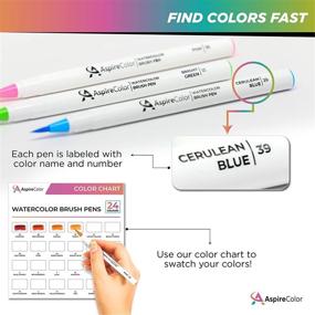🎨 AspireColor Watercolor Brush Pens Art Set: 24 Vibrant…