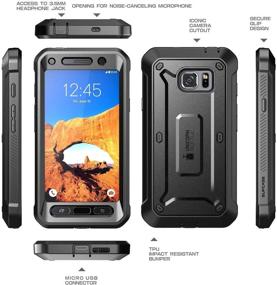 img 1 attached to 📱 Прочный чехол-кобура для Samsung Galaxy S7 Active - Чехол для Galaxy S7 Active, SUPCASE серии Unicorn Beetle PRO с встроенным защитным экраном - Черный/Черный (Не совместим с Galaxy S7)