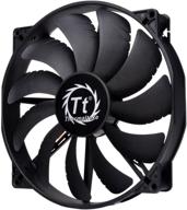 thermaltake 200мм pure 20 серия: тихий вентилятор для корпуса с высоким воздушным потоком и антивибрационной системой монтажа - cl-f015-pl20bl-a логотип