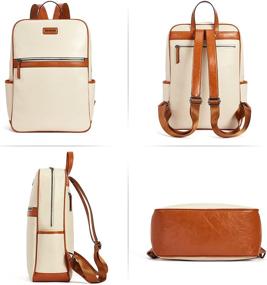 img 3 attached to 🎒 Stylish BOSTANTEN Leather Backpacks: The Perfect Computer Companion