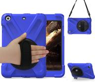 🔵 tsq ipad mini 1 2 3 case for kids boys 7.9 inch - blue | heavy duty rugged shockproof cover with swivel stand, hand strap & shoulder strap | durable ipad mini 1st/2nd/3rd generation case logo