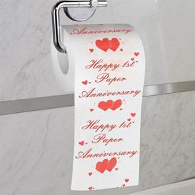 img 1 attached to 🎉 Cleverly Happy 1st Paper Anniversary Printed Toilet Paper Gag Gift - Funny Novelty Present for Him or Her - Improved SEO